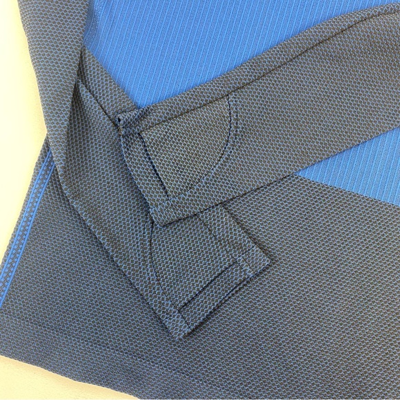 Athleta Flurry Colorblock Base Layer Long Sleeve Top Peacock Blue - Picture 3 of 9